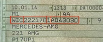 Fahrgestellnummer aufgeschlüsselt