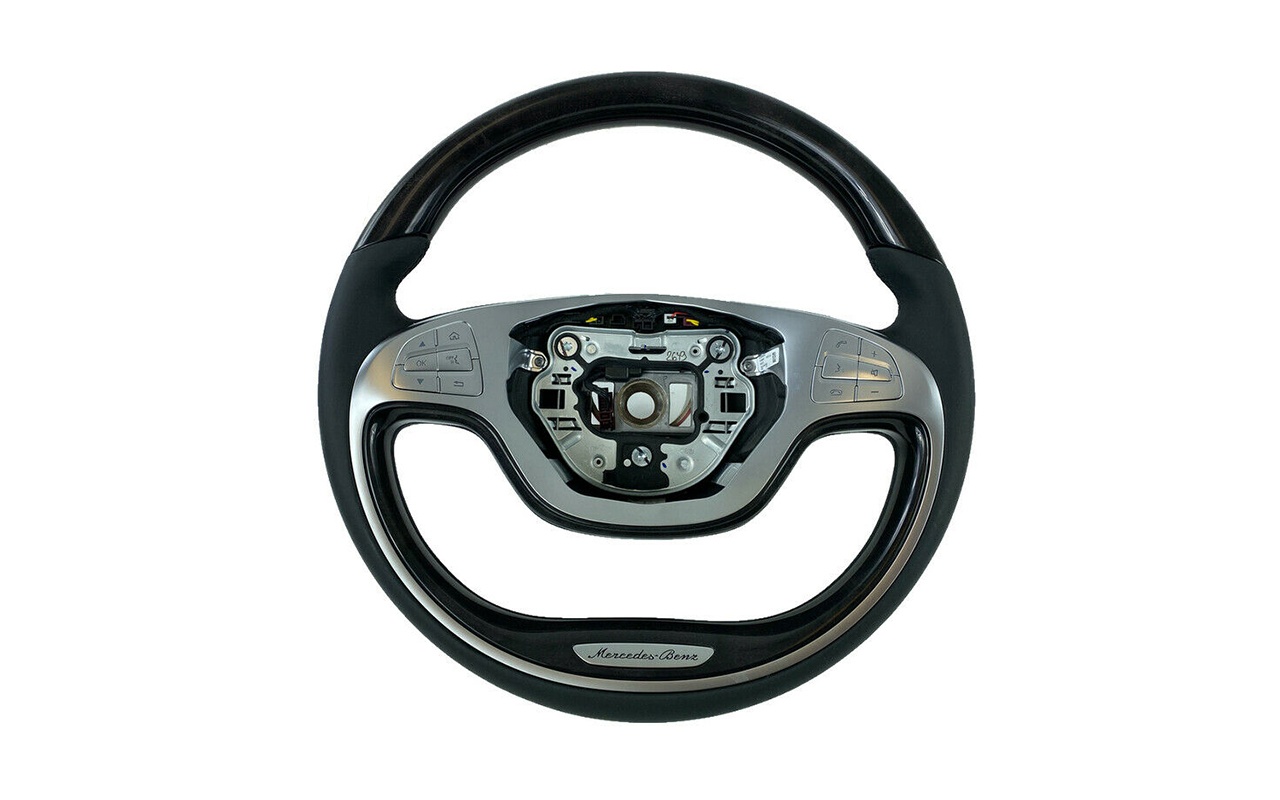 Steering wheel leather wood Mercedes S Class W222 CL C217 Cabrio A217 also  AMG