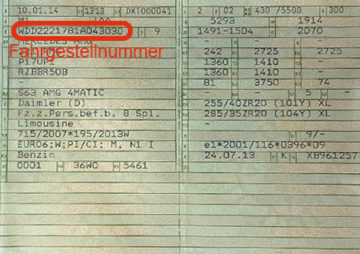 Fahrzeugidentifikator - Technisches Kontaktformular